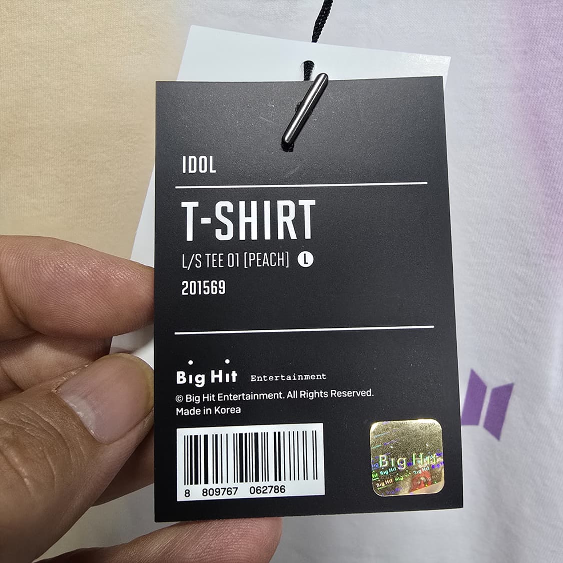 새제품) BTS 방탄소년단 아이돌 타이다이 롱슬리브 티셔츠  상품이미지6