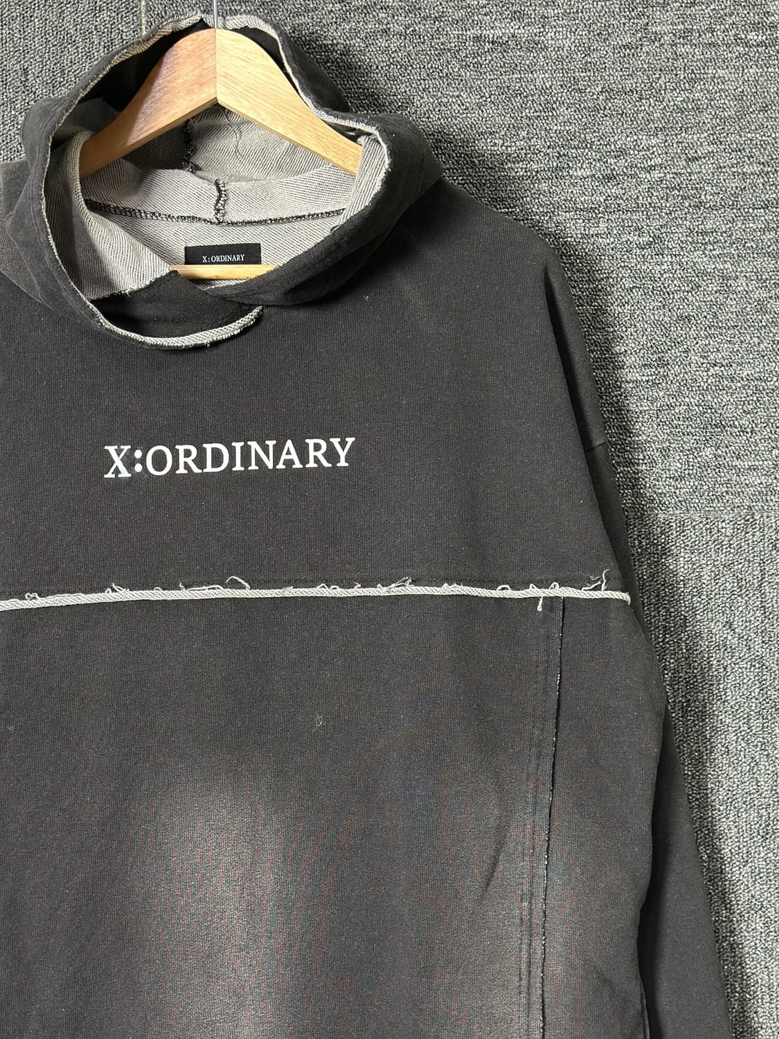 엑스오디너리 블랙 후드티 50사이즈 상품이미지3