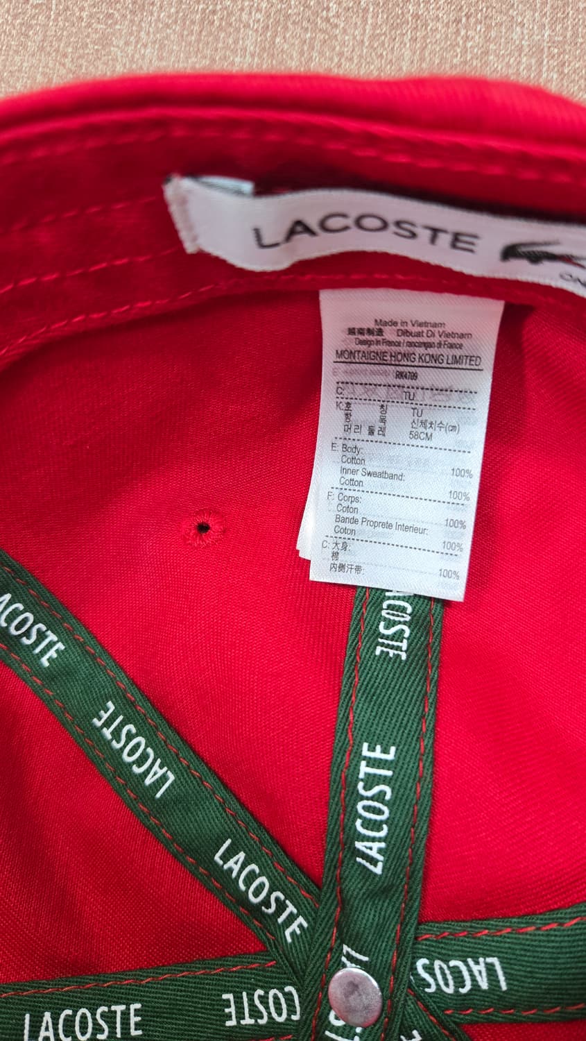 라코스테 레드 볼캡 모자 상품이미지7