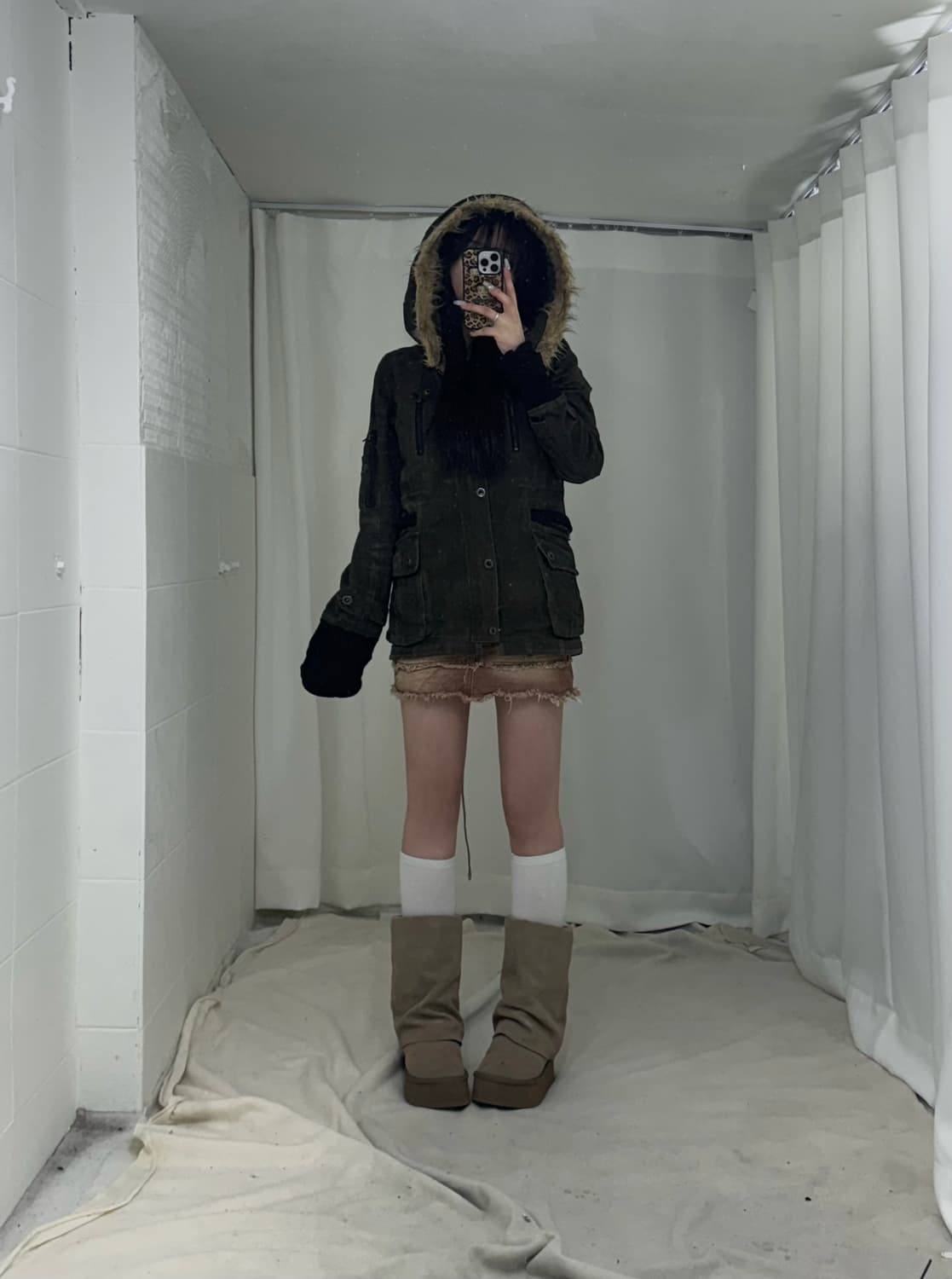 아베크롬비 핀터깔 카키브라운 그런지 와투케 코디세트 상품이미지3