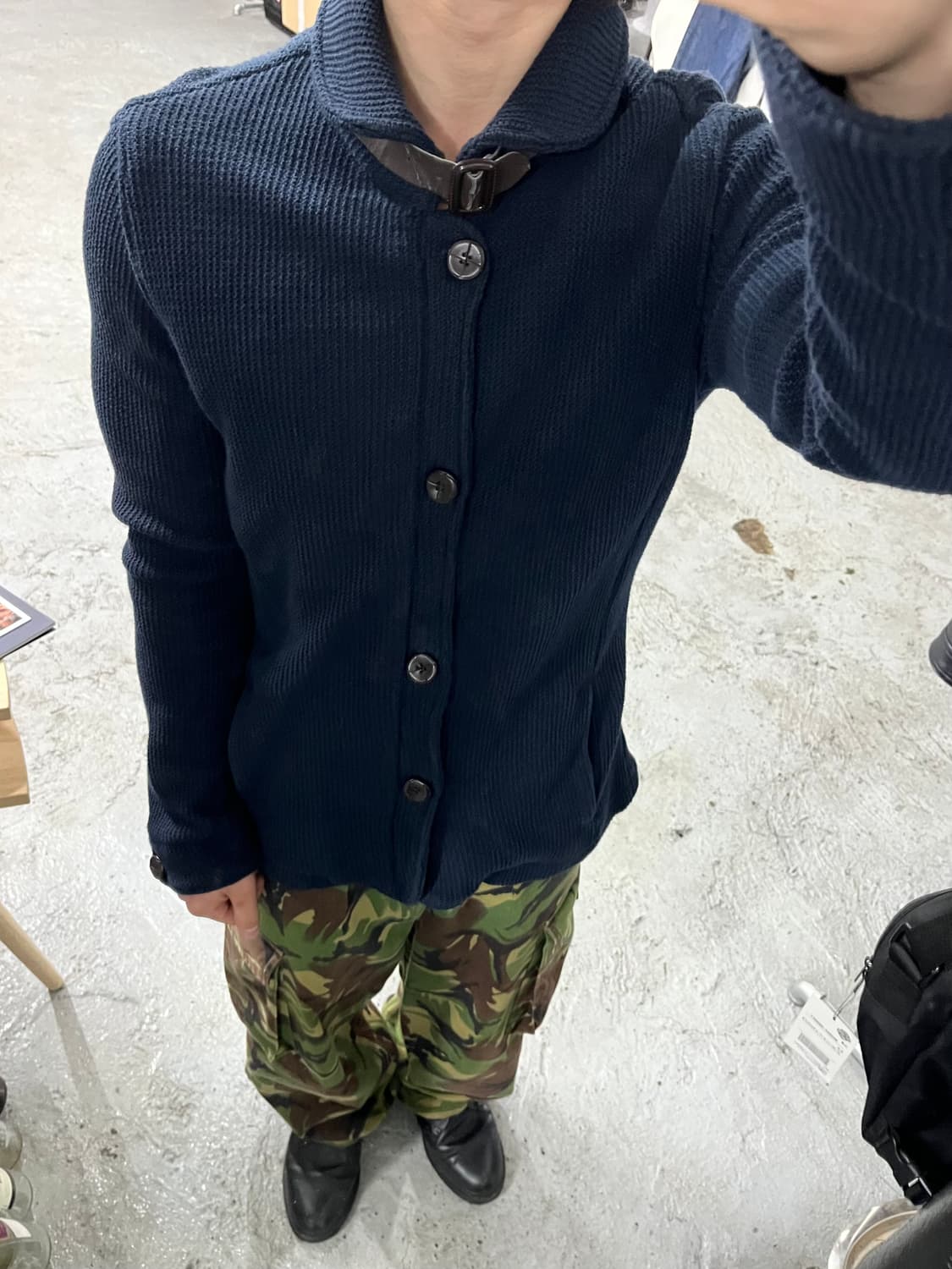 Morgan Homme waffle knit cardigan  상품이미지4