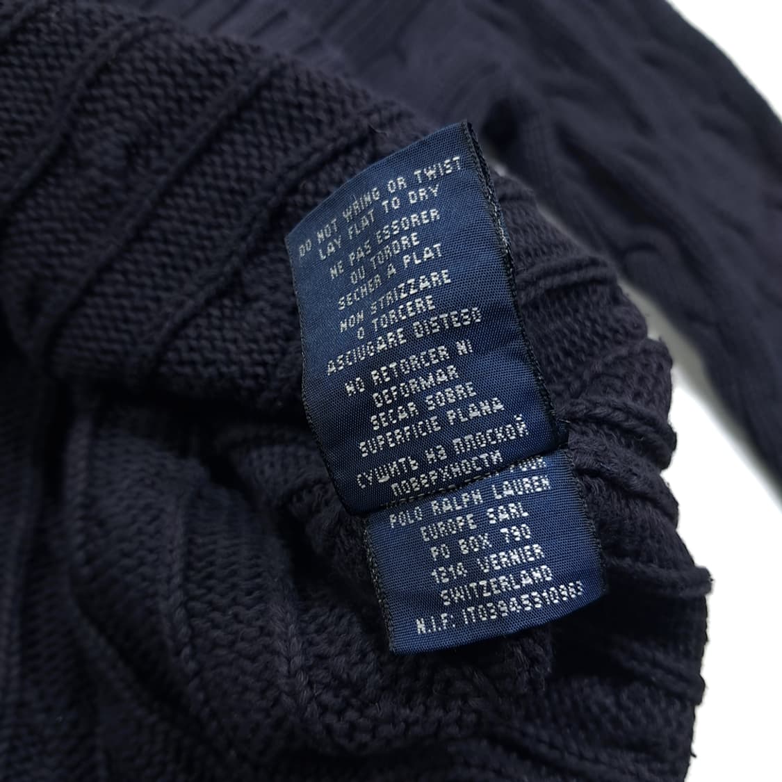 CL263 M 폴로 00s 코튼 레드포니 케이블 네이비 니트 스웨터 상품이미지6