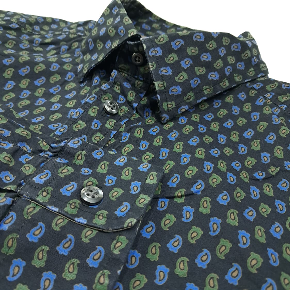 CL297 XL 디젤 인도산 페이즐리 블랙 셔츠 남방 상품이미지4