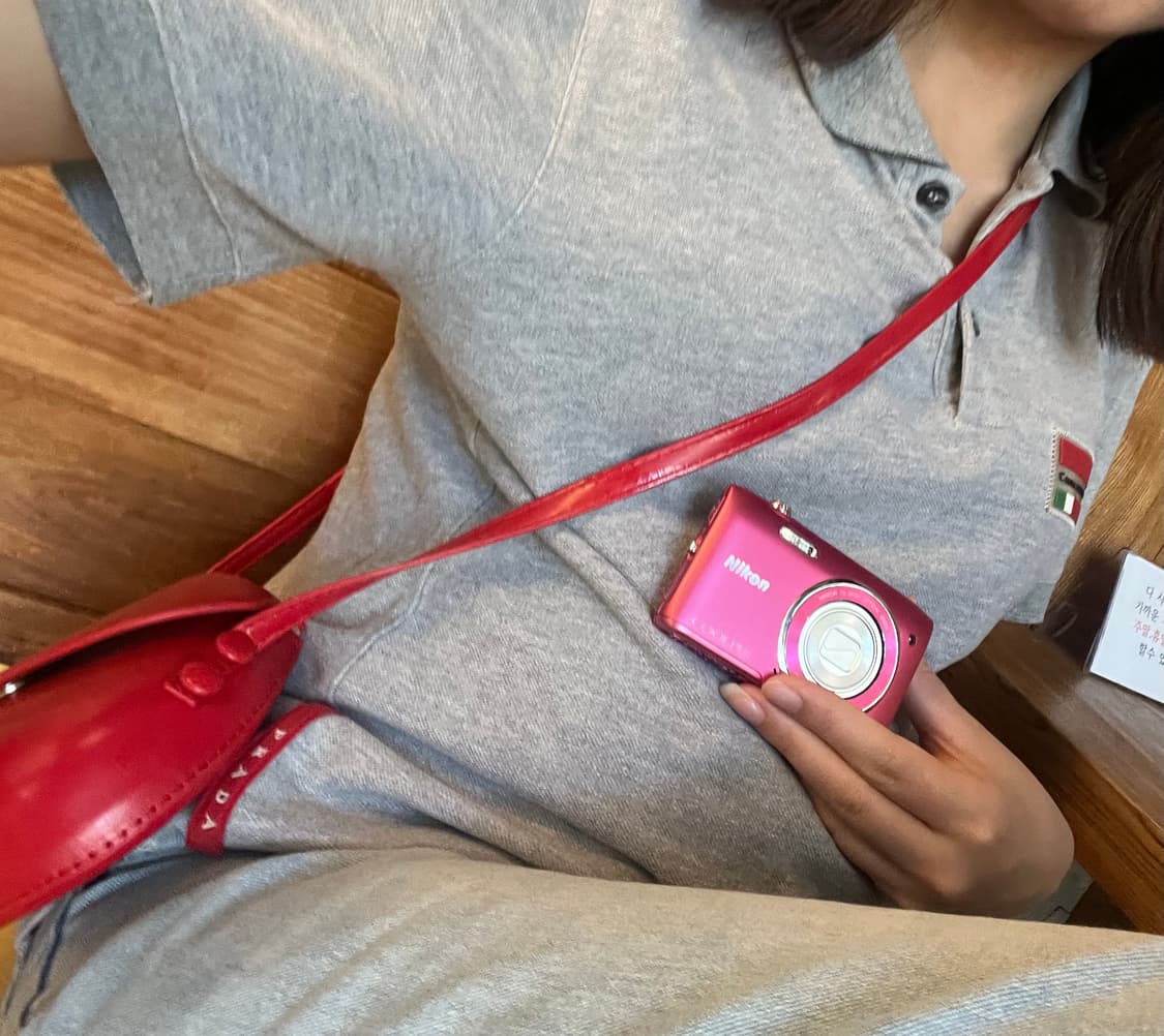 프라다 루나로사 레드탭 반팔 카라 셔츠 상품이미지1