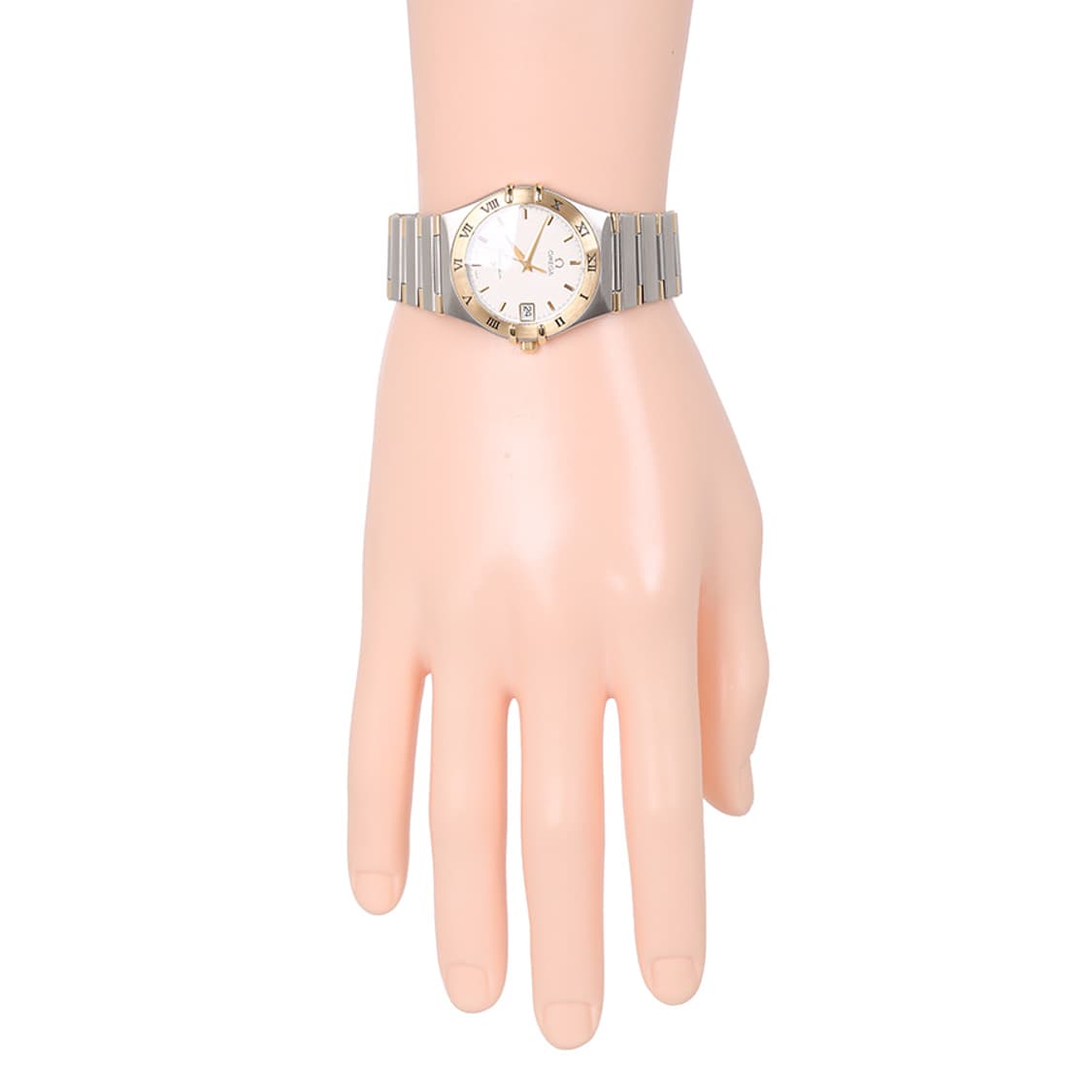 오메가 컨스텔레이션 하프바 워치 화이트 콤비 시계 인덱스 상품이미지7