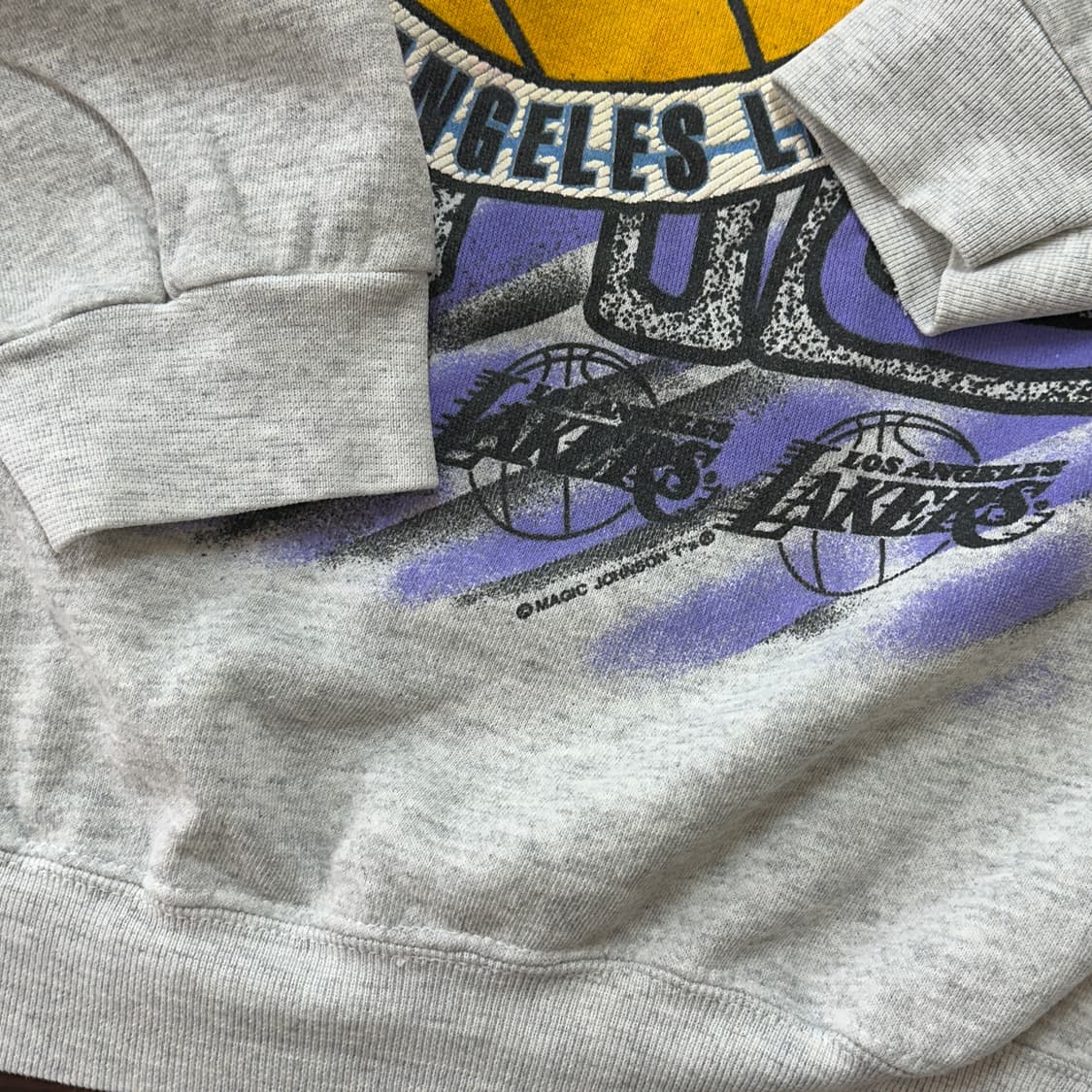 90s USA LA 레이커스 빈티지 스웻셔츠 L 상품이미지4