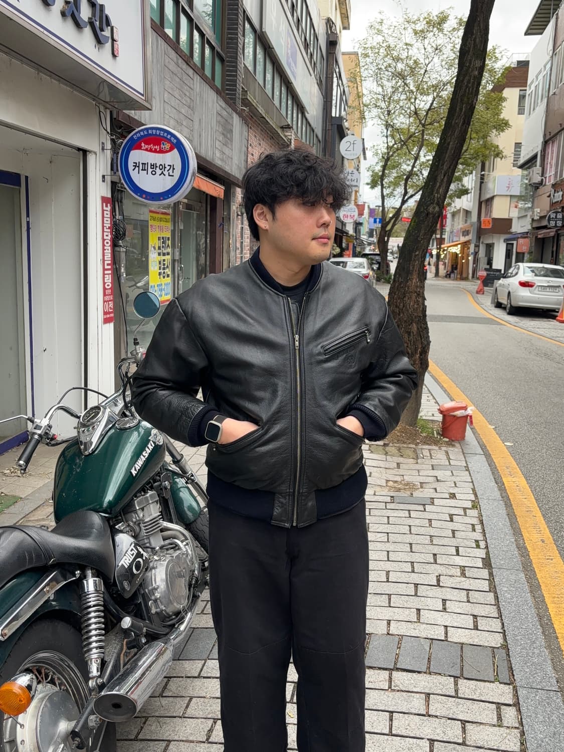 90s Hein Gericke 레더 스타디움 자켓 상품이미지1