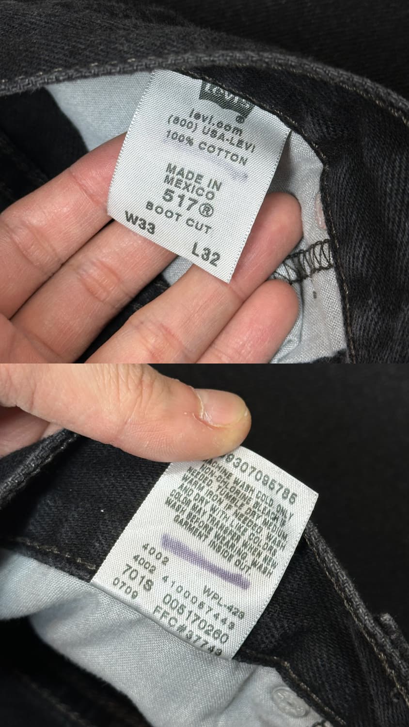 00's 리바이스 517 블랙 부츠컷 플레어진 상품이미지9