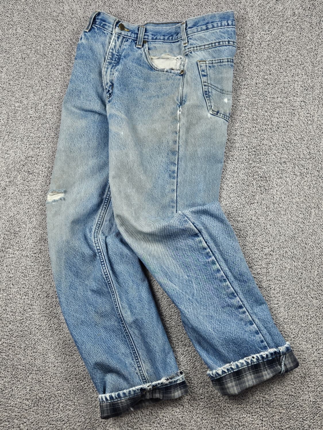 칼하트 헤비 플란넬 데님 워크 팬츠 ( 30 X 32 ) / 10377 상품이미지3