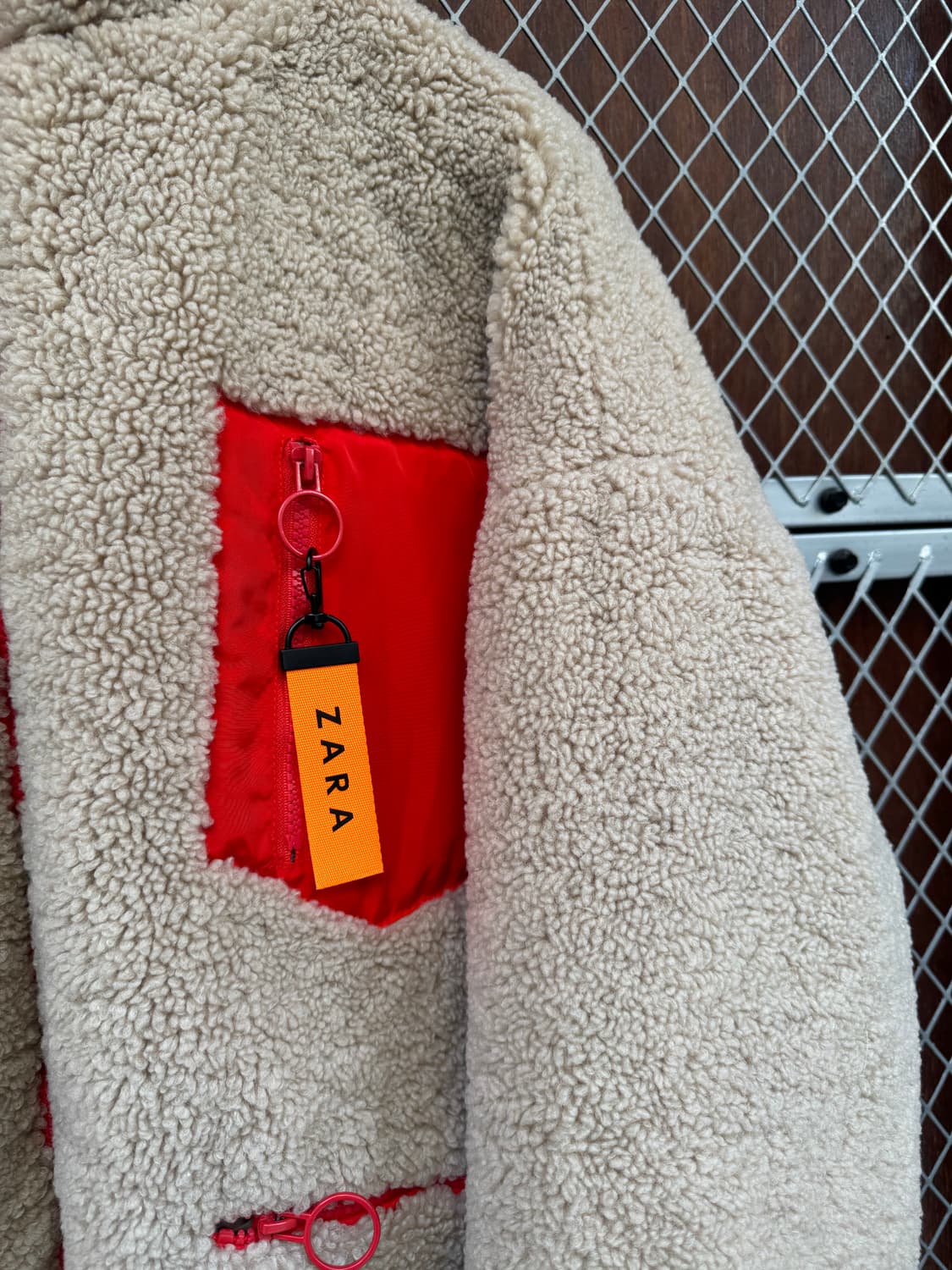 zara 자라 시어링 오버핏 쉐르파 플리스 뽀글이 후리스 자켓 M 상품이미지2