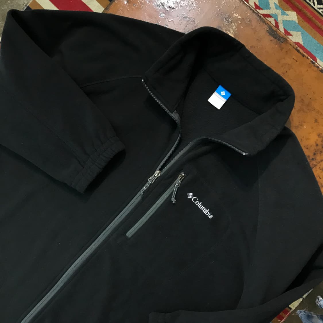 컬럼비아 블랙 집업 플리스 자켓 남성 115 빅사이즈 상품이미지2
