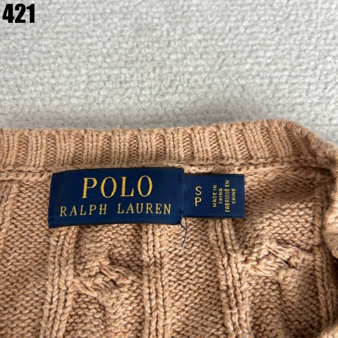 폴로 케이블 니트 브라운  상품이미지2