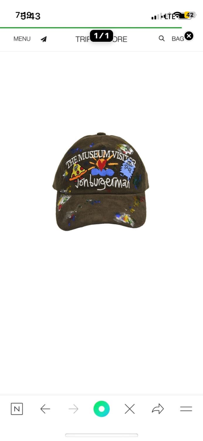 더뮤지엄비지터 존버거맨 코듀로이 볼캡 상품이미지1