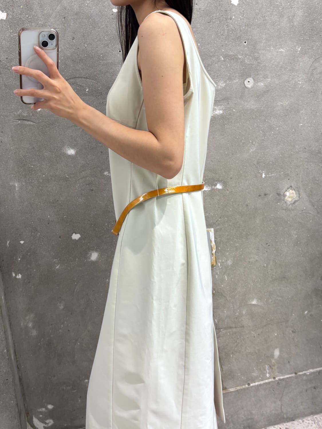 Prada 프라다 쿨 아이보리 벨티드 원피스 상품이미지3