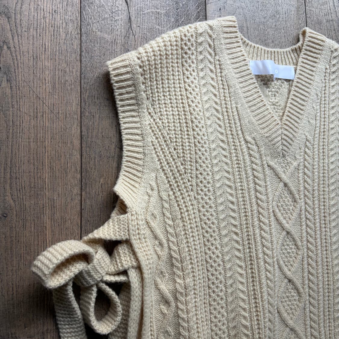 Ribbon Crochet Open Vest 상품이미지6