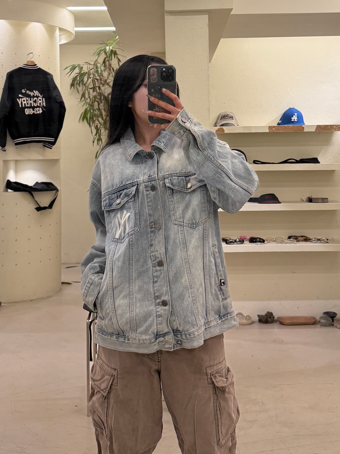 MLB 뉴욕 자수 데님 트러커 자켓 U693 상품이미지1