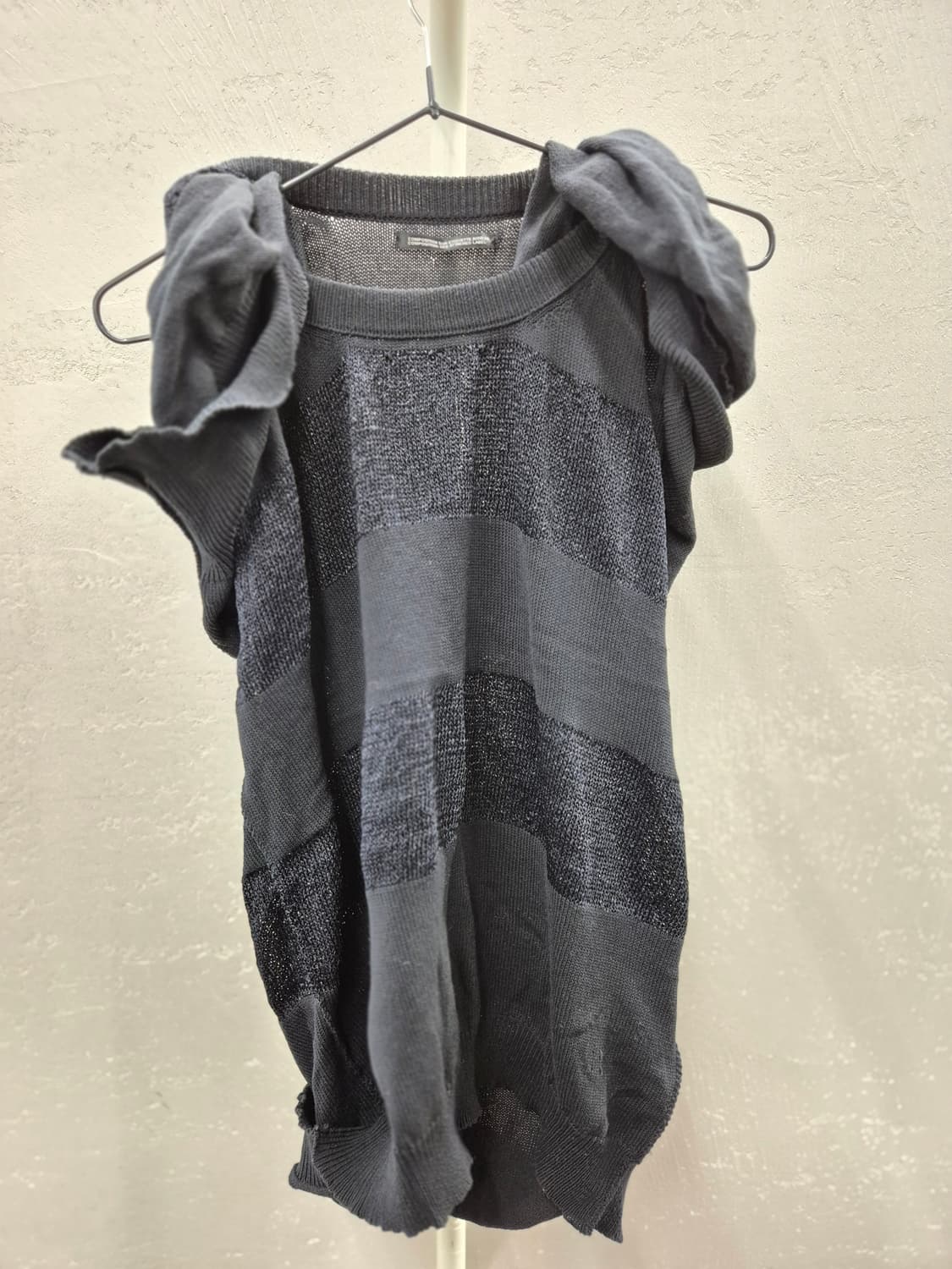 요지 야마모토 블랙 스트라이프 니트 2 상품이미지2