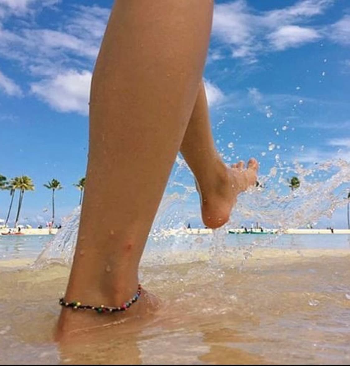 발목에 두르는 작은 무지개 🌈 보헤미안 믹스스톤 발찌 상품이미지7