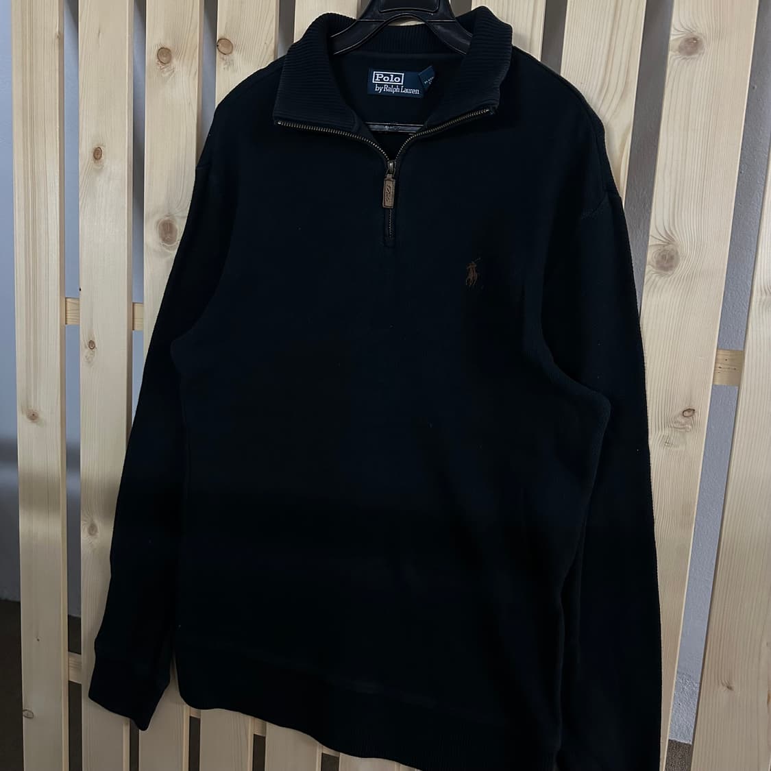 (M) 폴로 랄프로렌 블랙 반집업 니트 상품이미지2