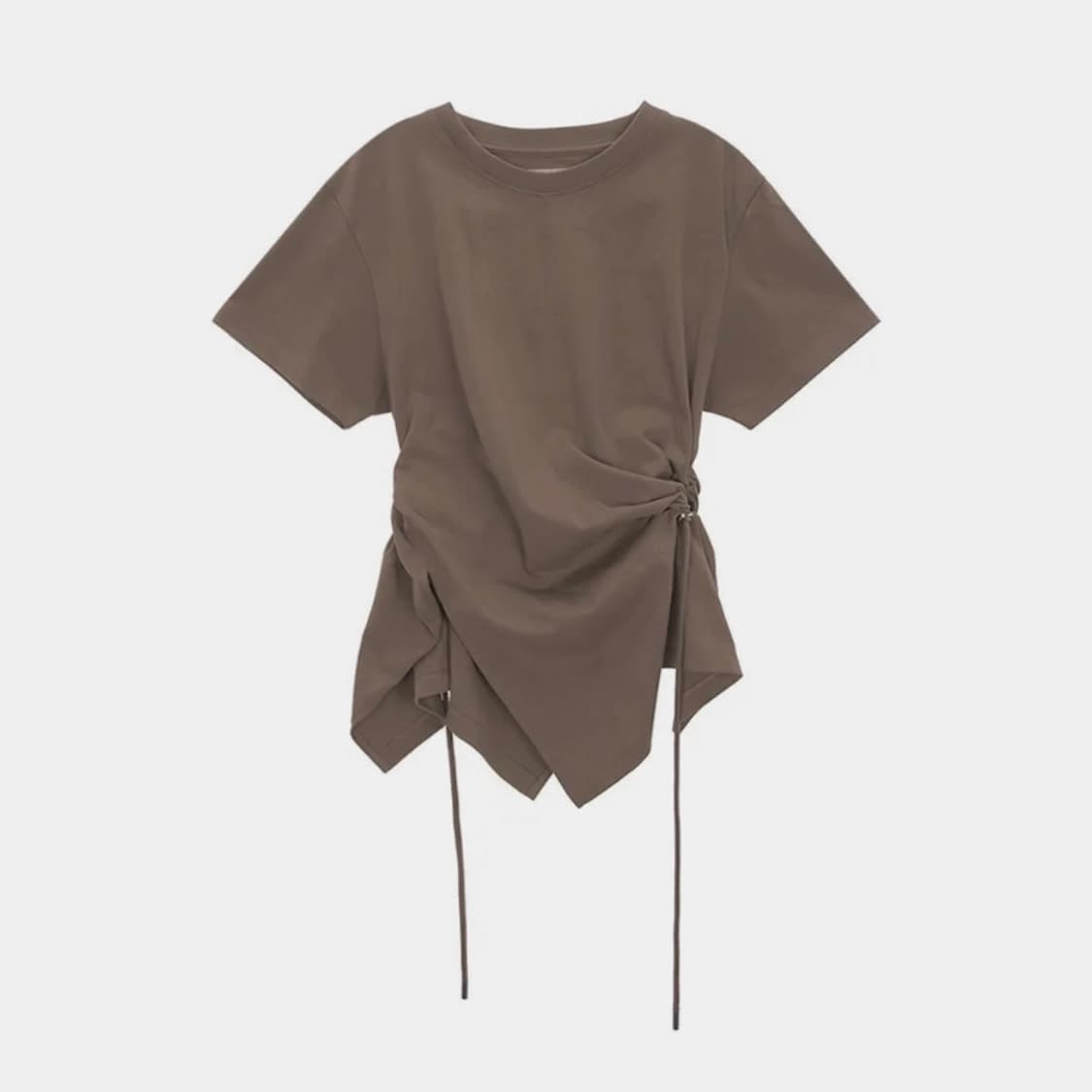 마뗑킴 스트링 슬릿 디테일 탑 KHAKI BROWN 상품이미지1