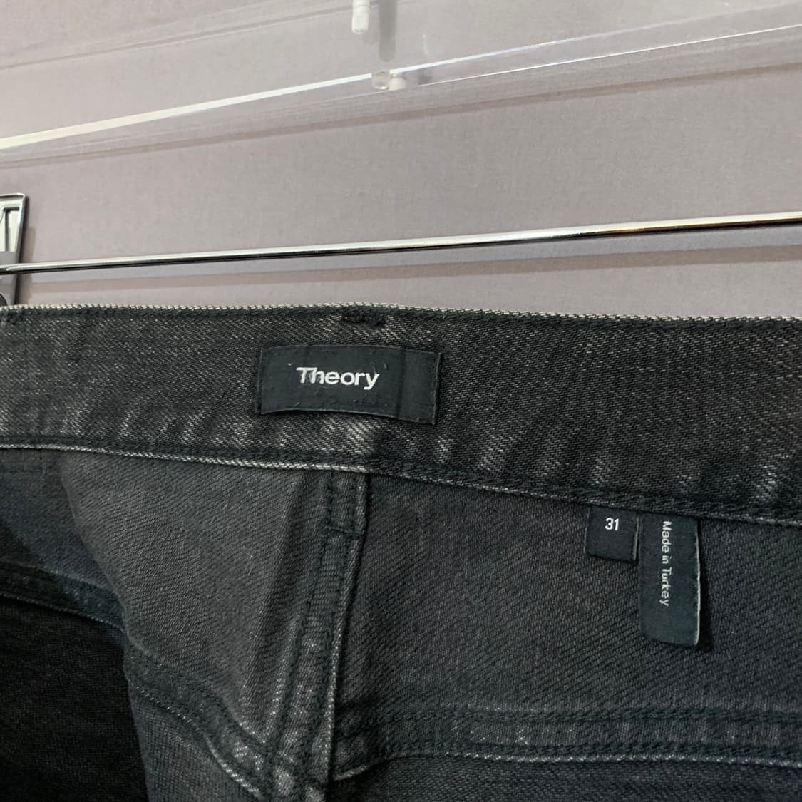 31인치 THEORY 띠어리 박스터 스판 워시드 흑청 블랙 데님 청바지 상품이미지4