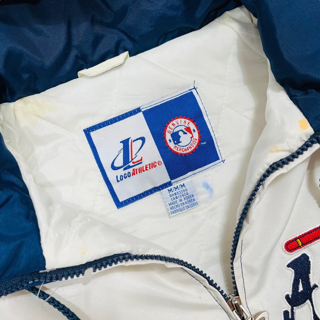 Logo Athletic MLB 애틀랜타 브레이브스 누빔 후디 점퍼 상품이미지5