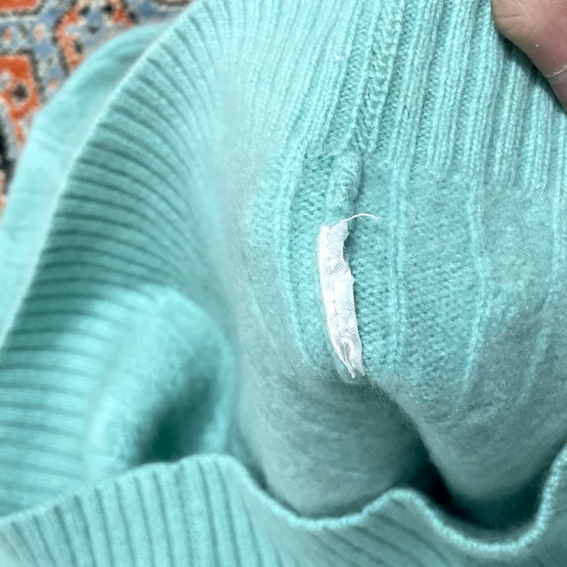 빈티지 민트 꽈배기 니트 여성XS 상품이미지4