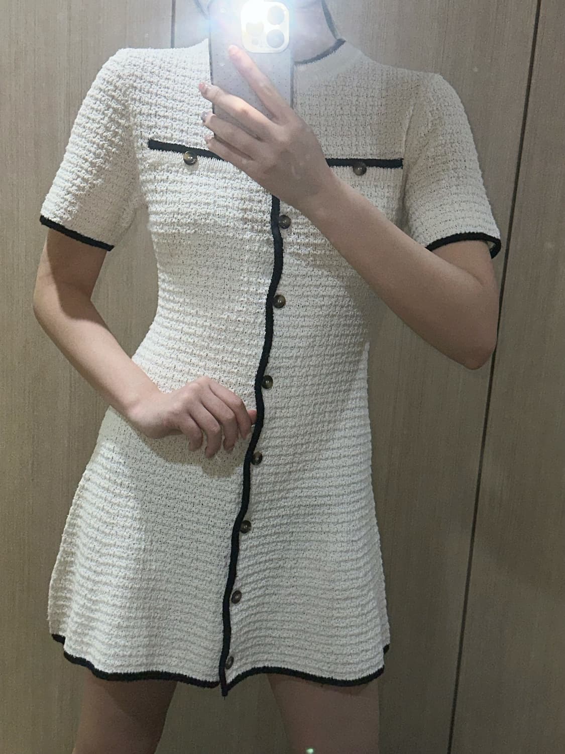 아이보리 트위드 원피스  👗 상품이미지1