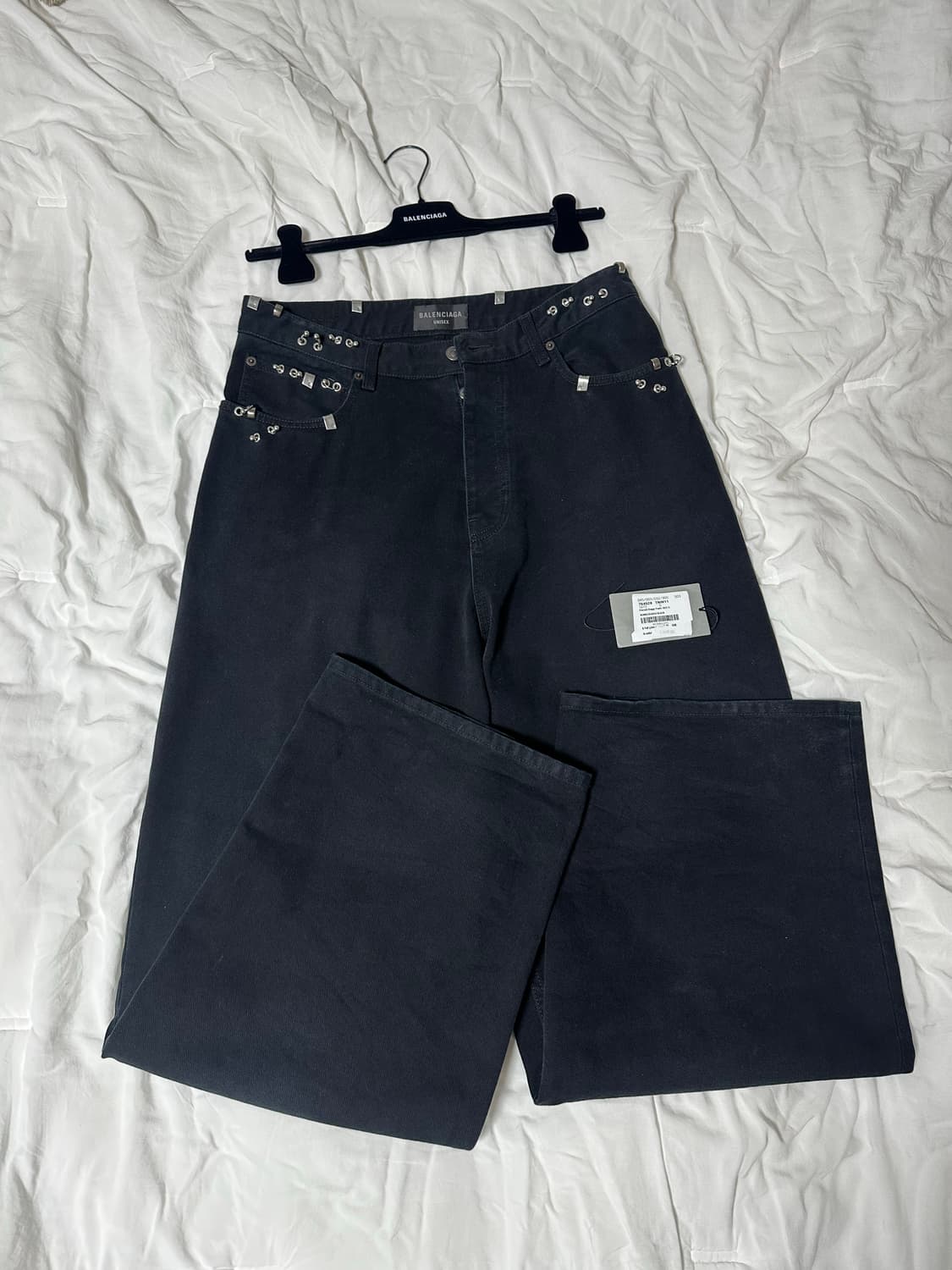 [S] 발렌시아가 피어싱 데님 배기 데님 상품이미지4