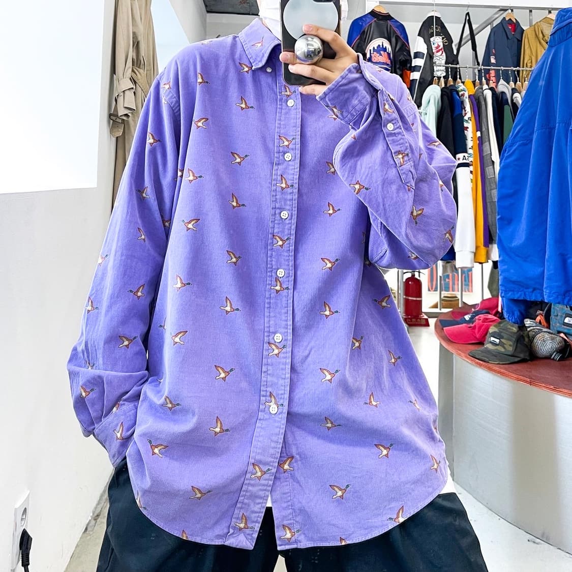 폴로 청둥오리 라벤더 퍼플 코듀로이 셔츠 상품이미지1