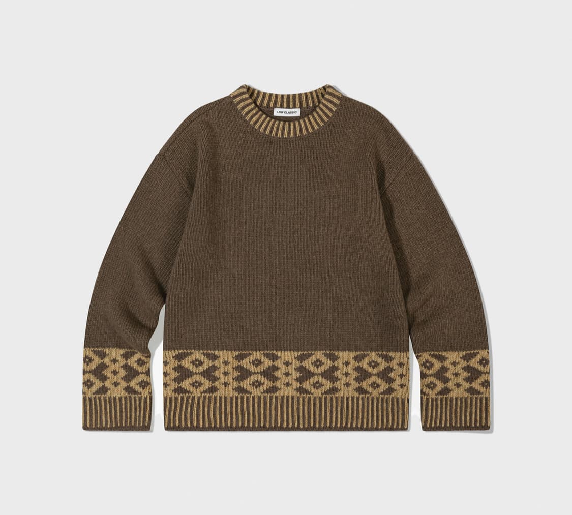 로우클래식 JACQUARD KNIT SWEATER 상품이미지1