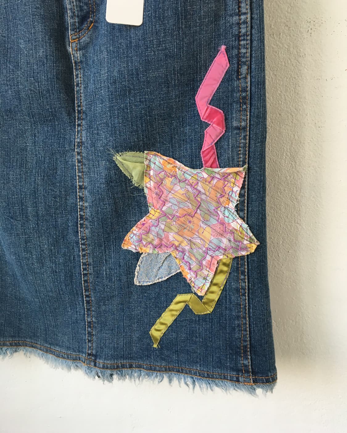 Patch point denim skirt 상품이미지5