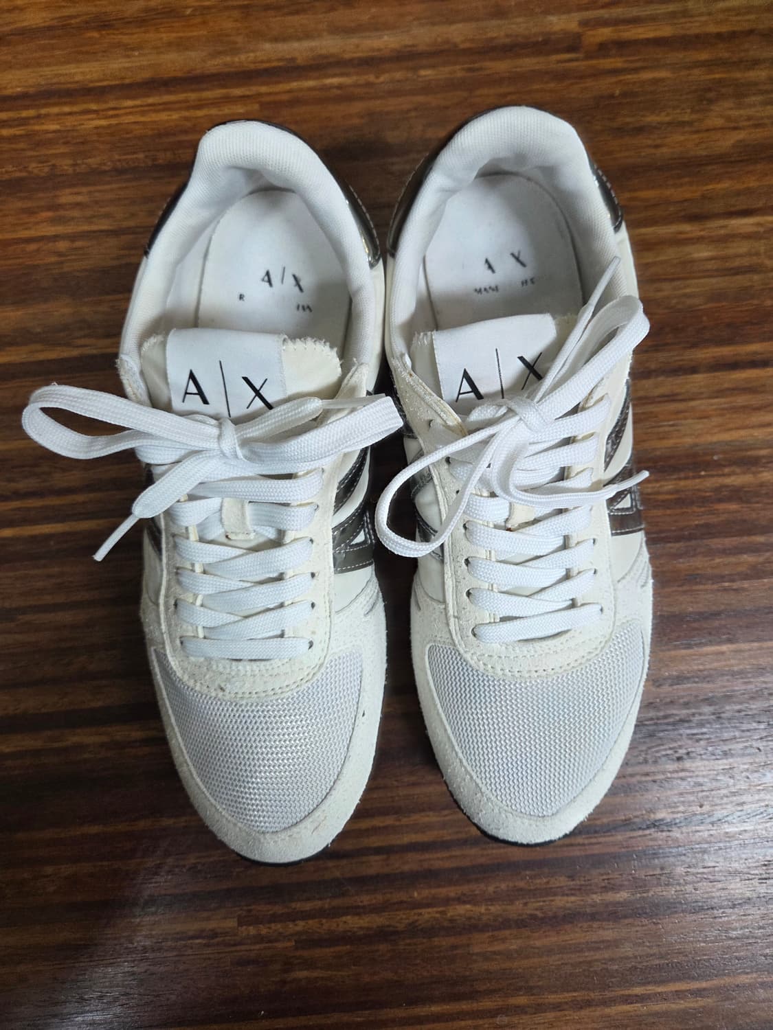 아르마니 익스체인지 마이크로파이버 실버 스니커즈 255 상품이미지3