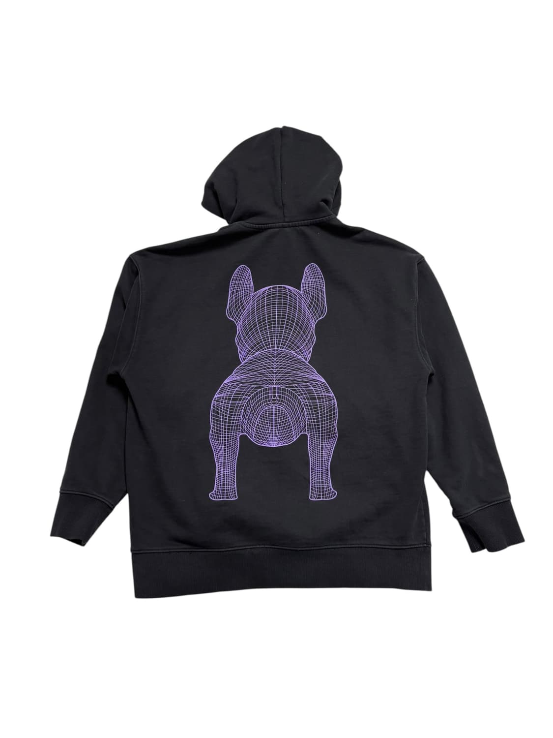 라이프워크 빅라독 퍼플 프린팅 후드티 블랙 상품이미지3