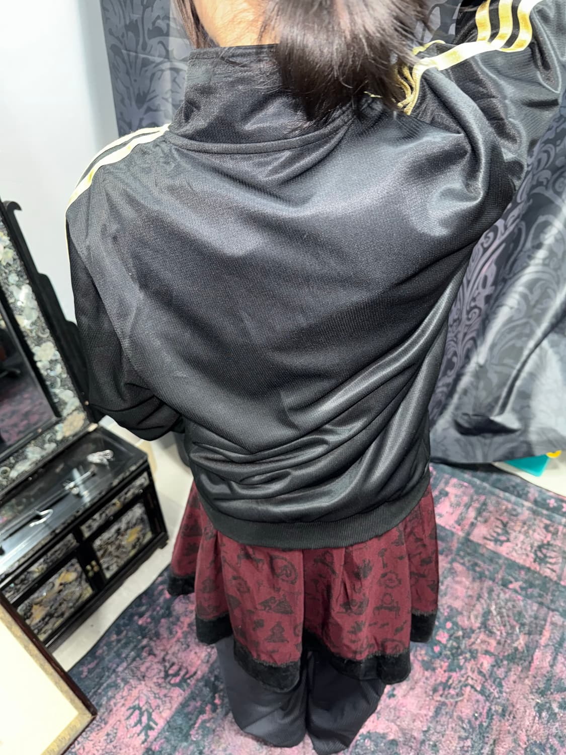 아디다스 Y2K 글리터 골드라인 집업 상품이미지5