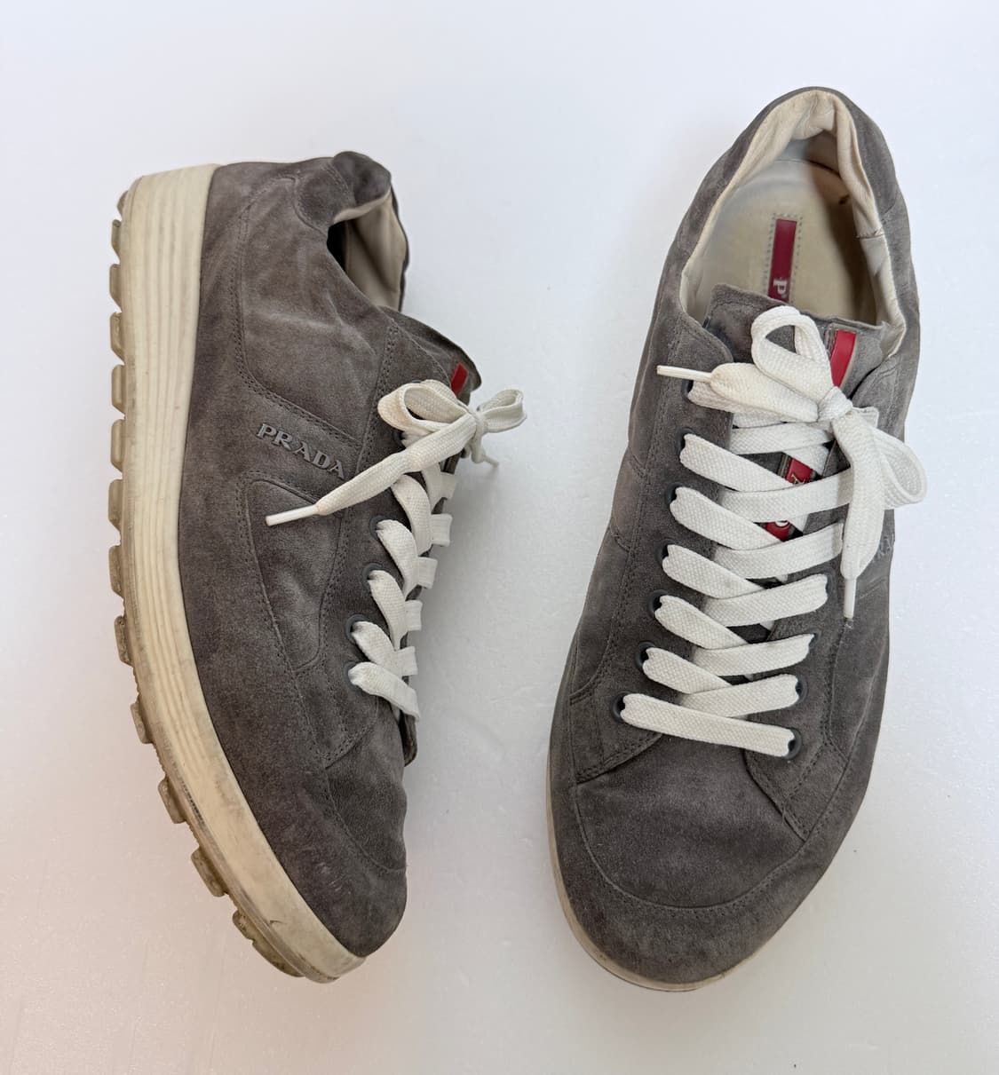 프라다(PRADA) 스웨이드 스니커즈 그레이 8.5 (265~270 추천 상품이미지2