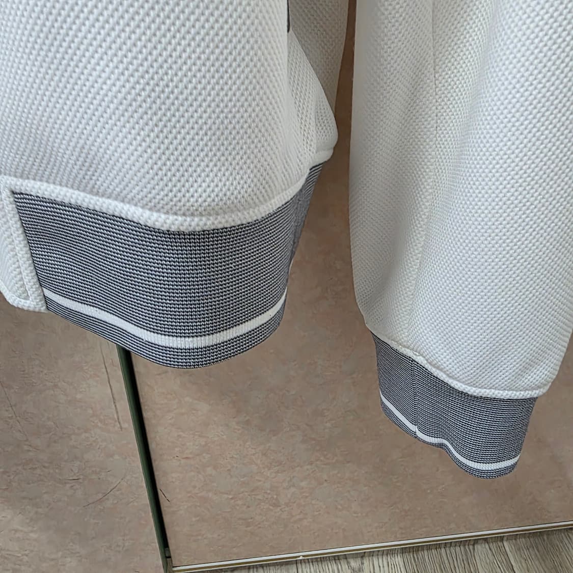 ZARA 화이트 져지 XL 상품이미지6