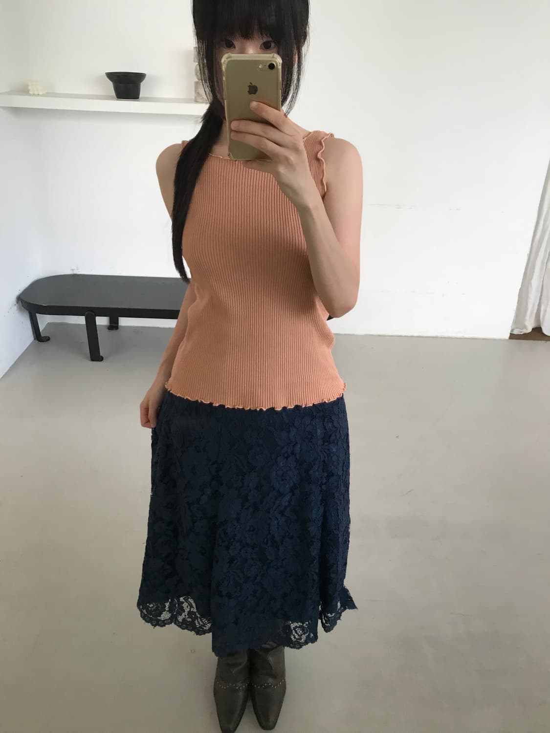 vintage peach sleeveless 상품이미지2