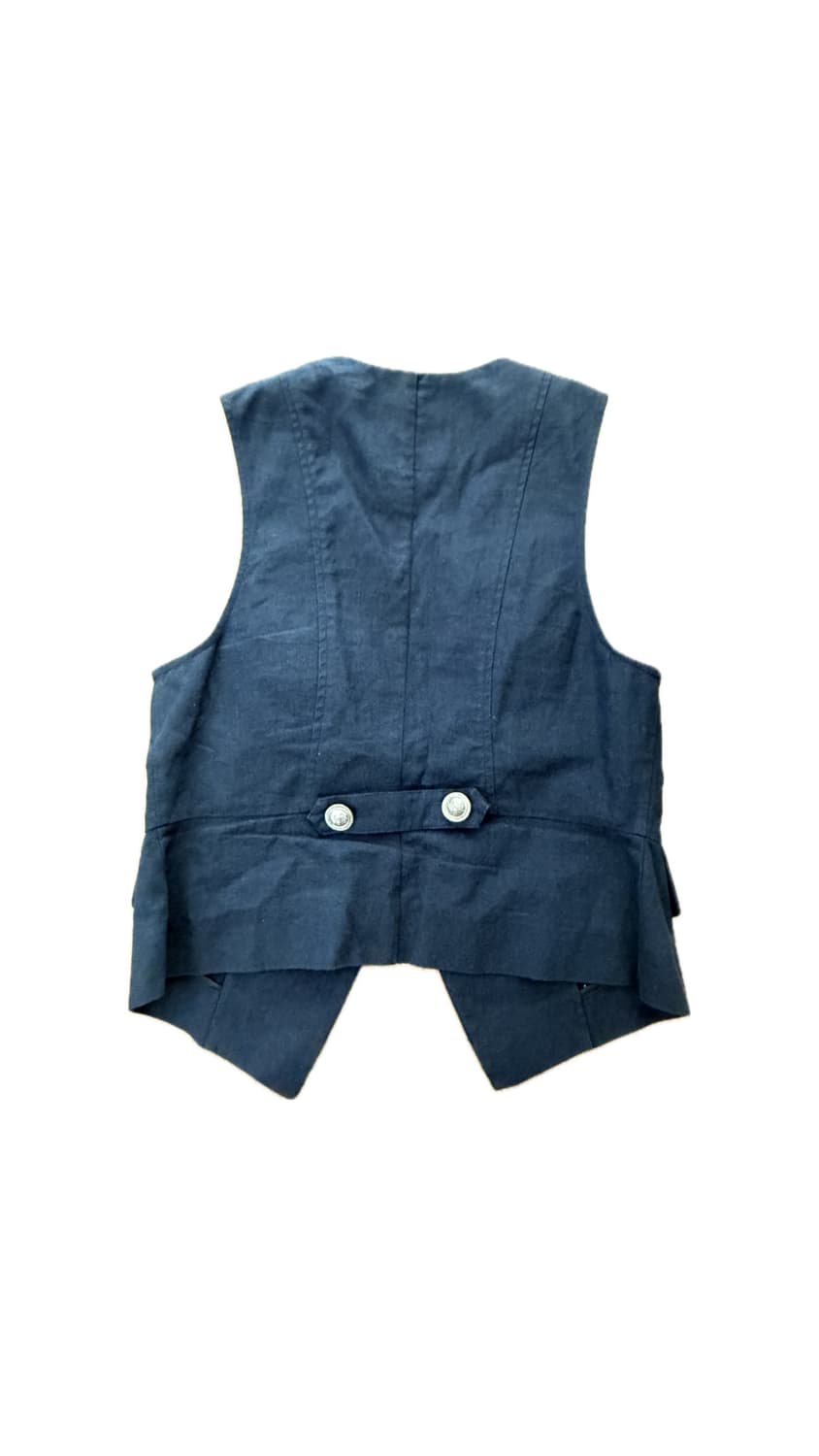 Cindy 갸루 네이비 더블버튼 조끼 상품이미지2