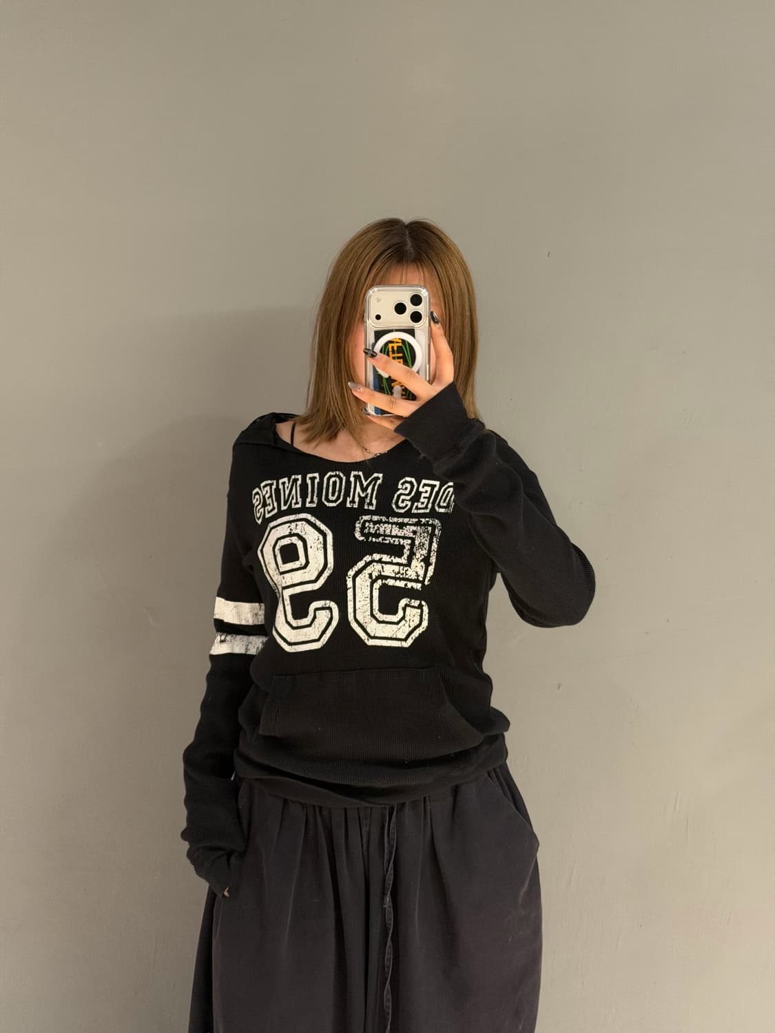 numbering point waffle hood sleeve 상품이미지3