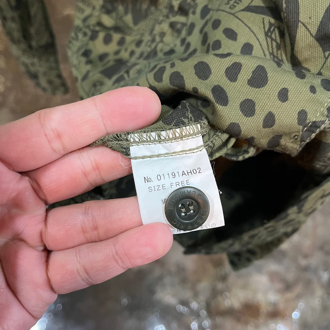 히스테릭 글래머 밀리터리 패턴 셔츠 상품이미지5