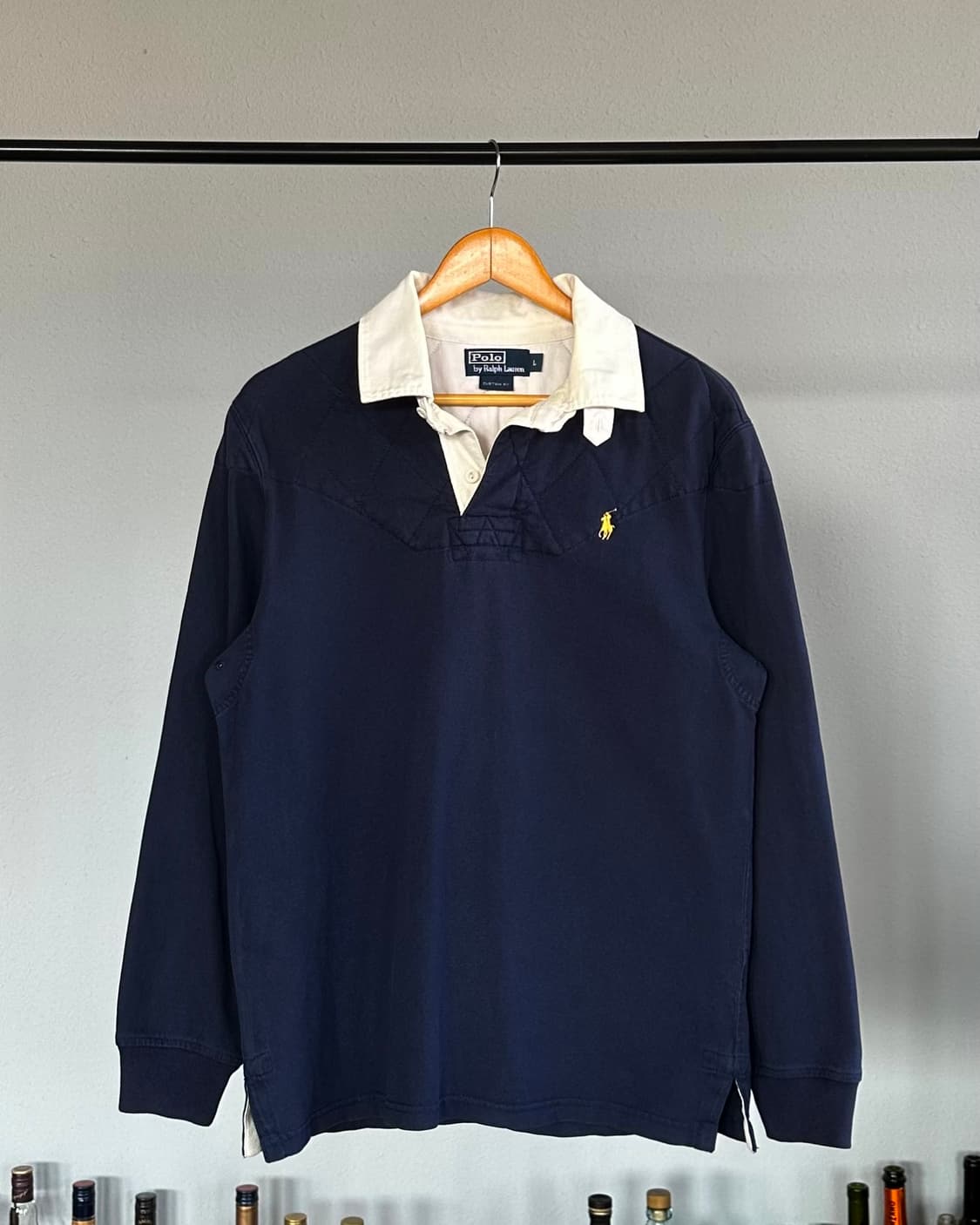 [L]폴로 랄프로렌 엘보 패치 럭비 티셔츠 상품이미지1