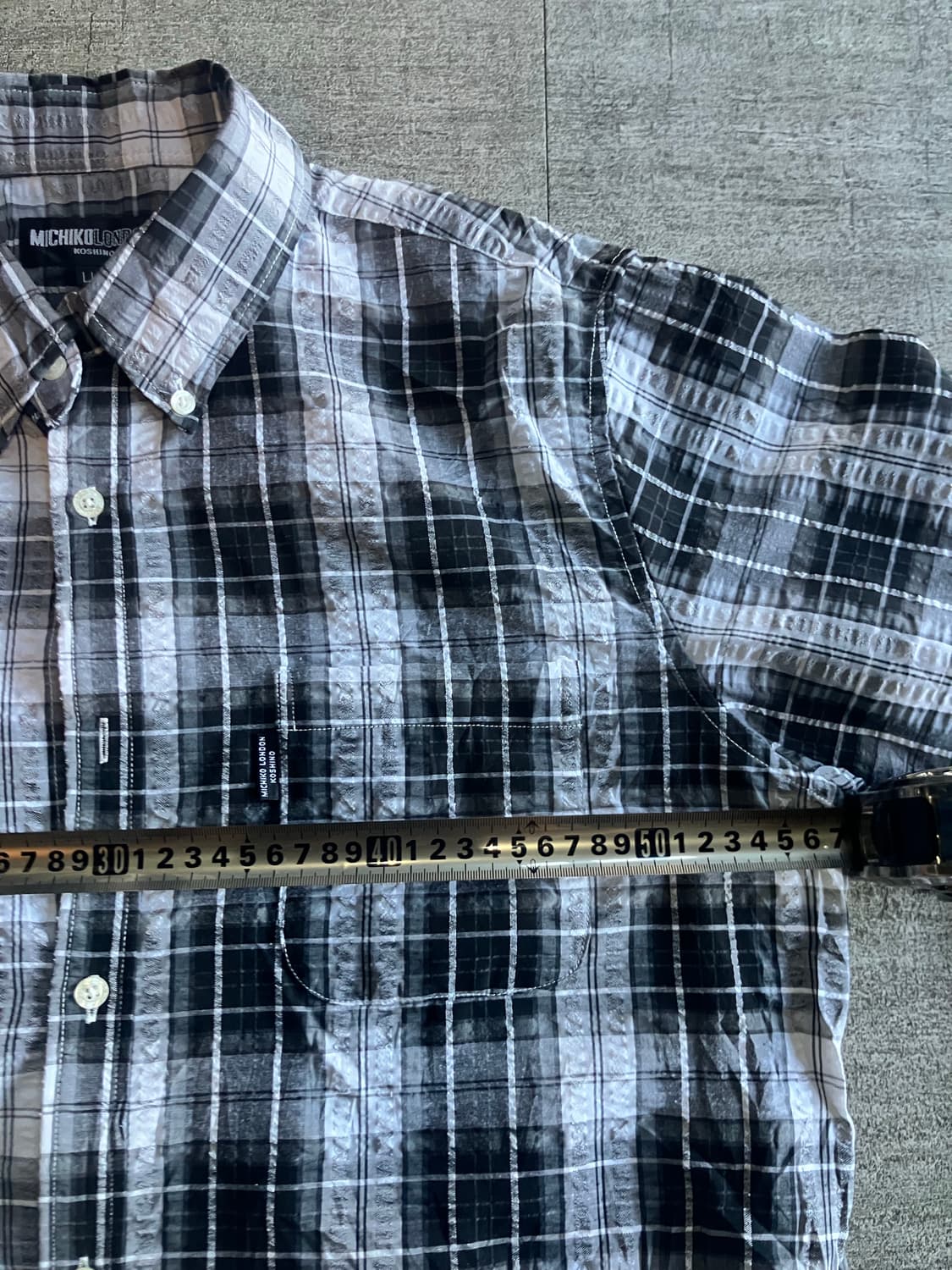 일본빈티지 Michiko 올드스쿨아메카지 너드남 원포켓 긴팔셔츠 상품이미지3