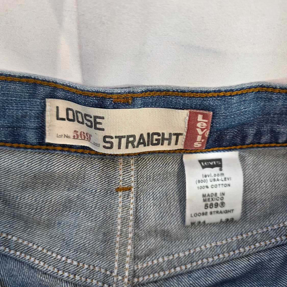 [W34L32]00s 리바이스 LEVIS 569 루즈스트레이트핏 데님팬츠 상품이미지4