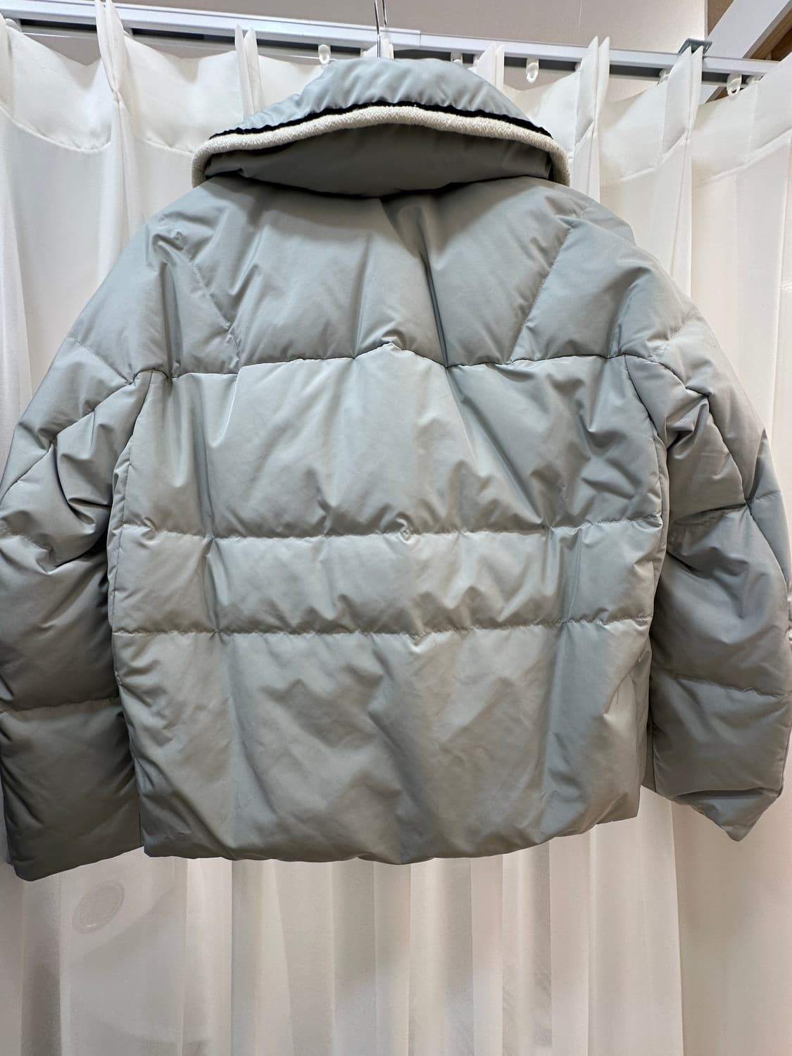 SJSJ 라이트블루 트위드 트리밍 패딩 상품이미지5