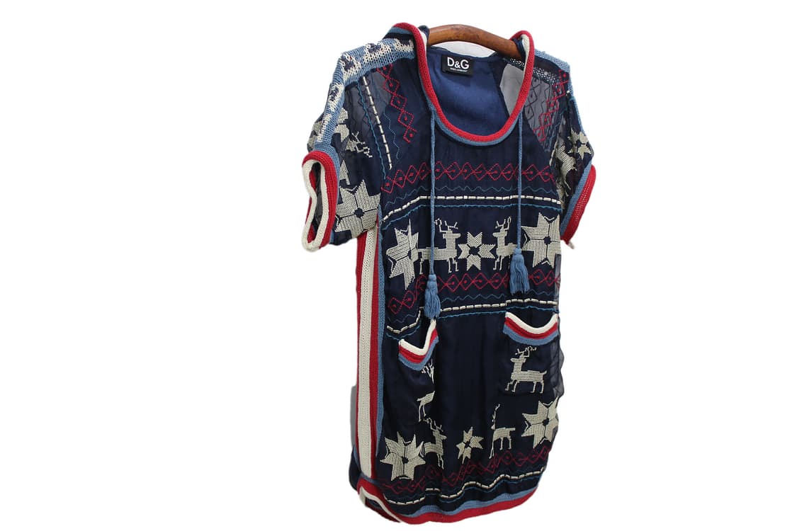 D&G Dolce & Gabbana 돌체앤가바나 시스루 노르딕 니트원피스 상품이미지4