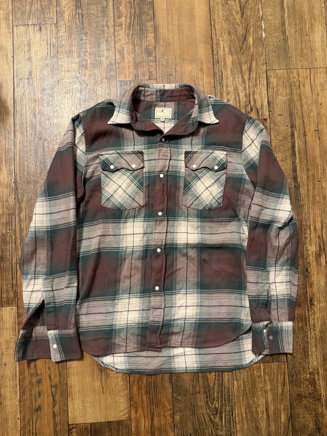 와이트 와시드 플란넬 워크셔츠 상품이미지1