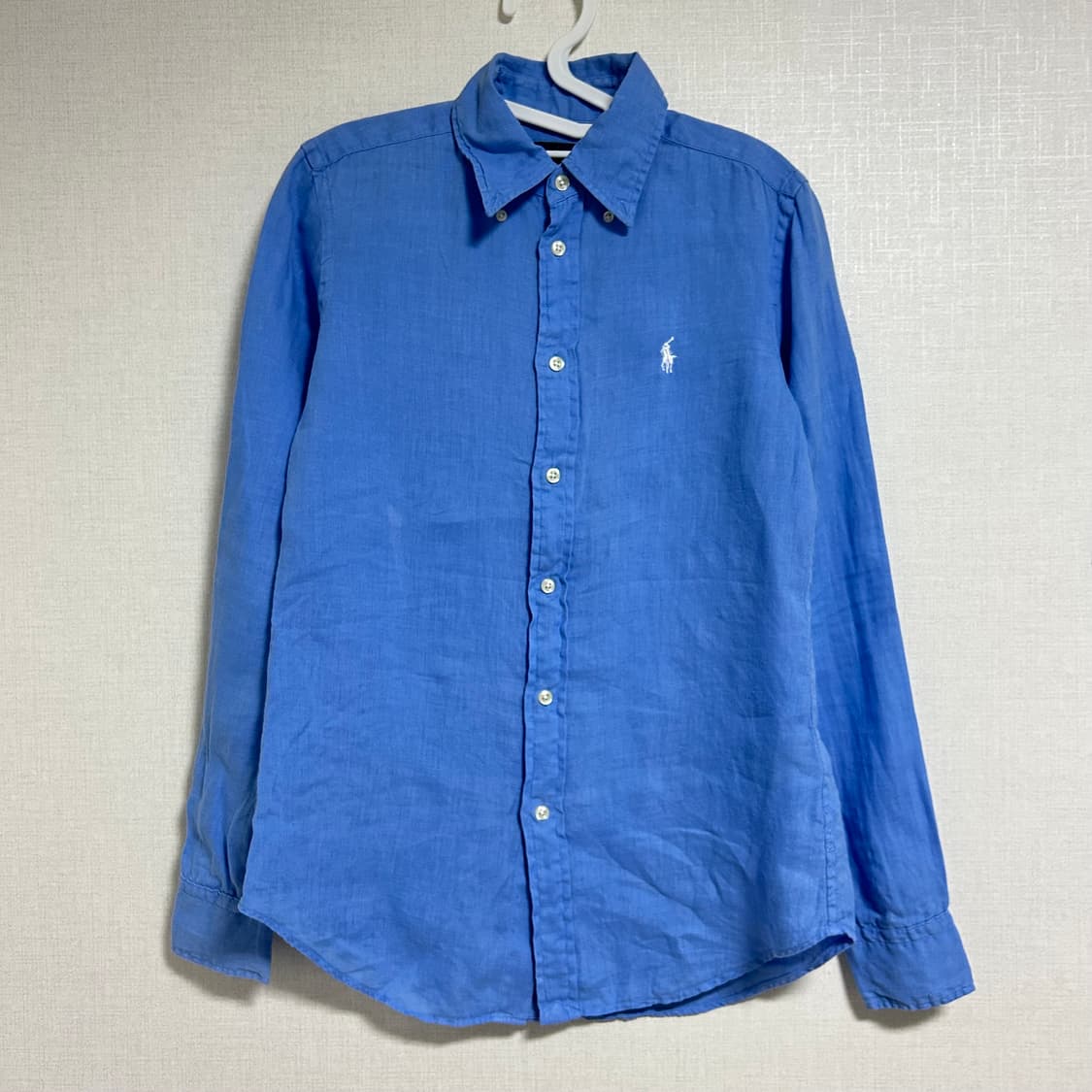 폴로 랄프로렌 신형 린넨 셔츠 스카이블루 소라 XS 상품이미지3