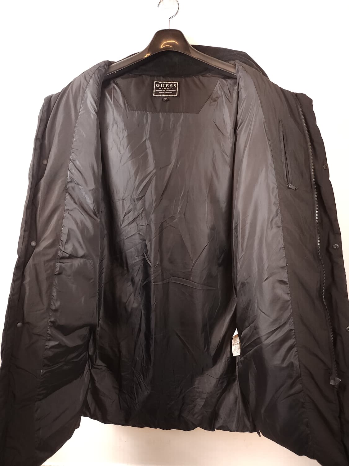 GUESS 롱다운후드패딩 블랙 100 L 상품이미지6