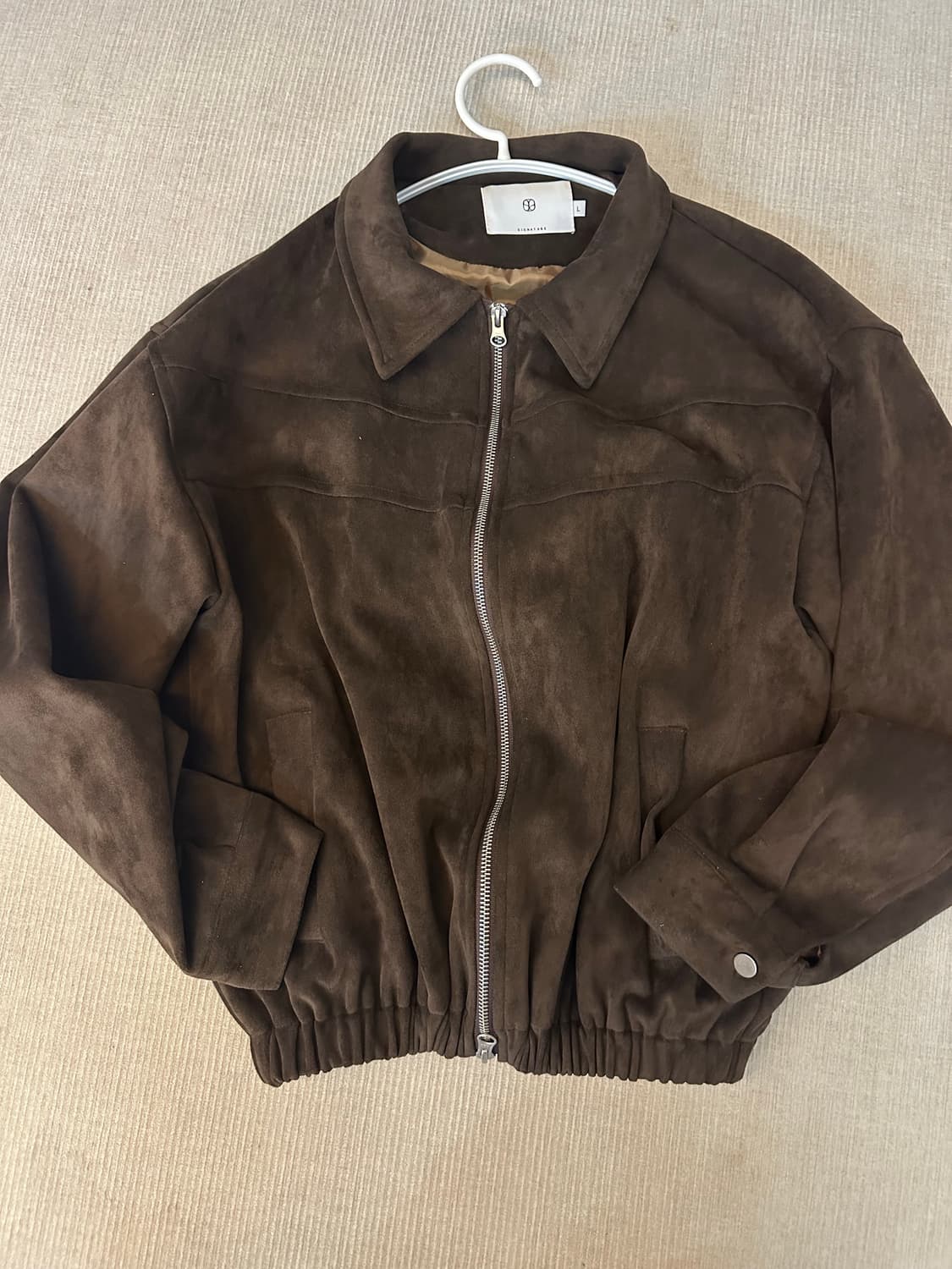 SIGNATURE 갈색 스웨이드 자켓 (L) 상품이미지1